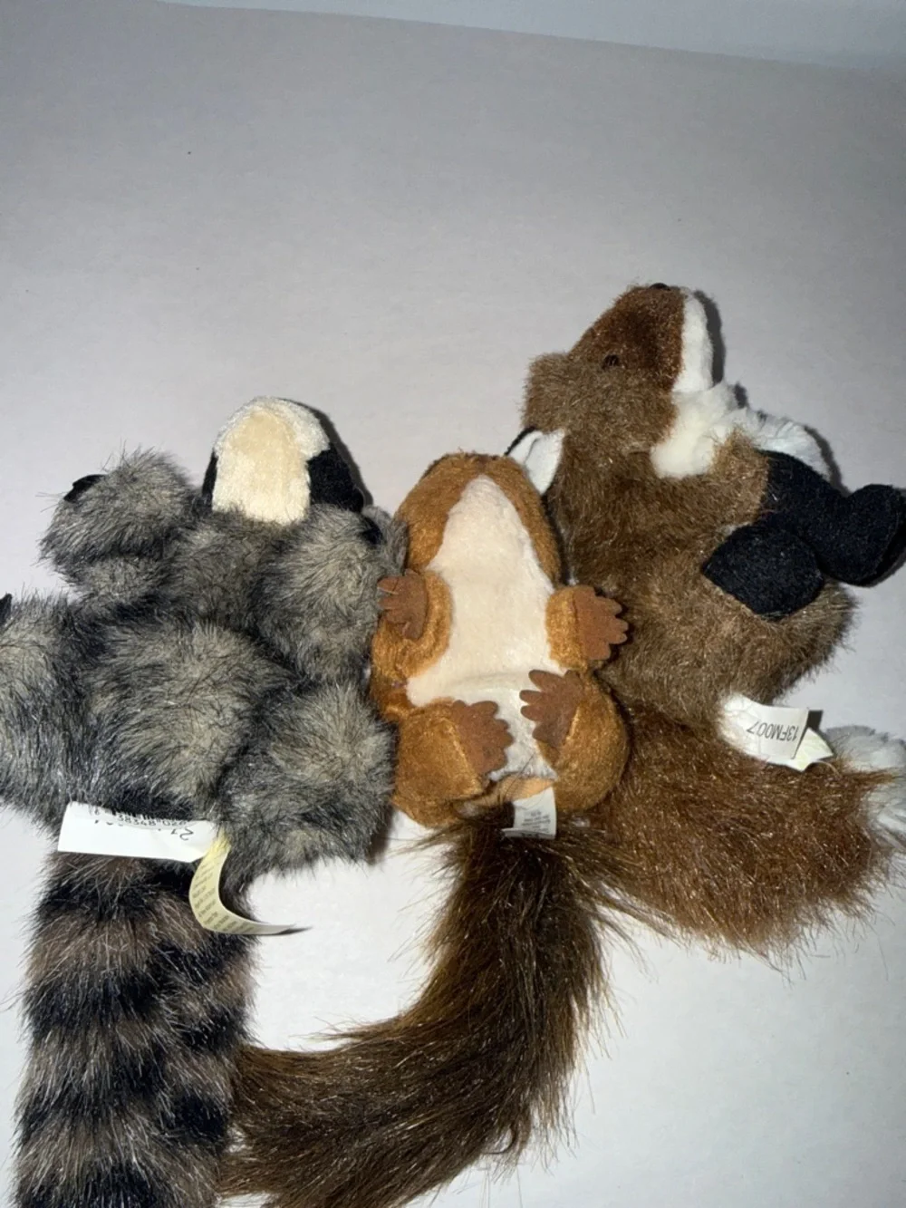 Folkmanis woodland animals finger puppets set of 3. Mini Fox, raccoon, squirrel